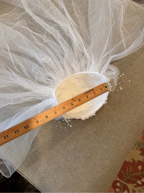 Vintage White Bridal Veil Hair Accessory
